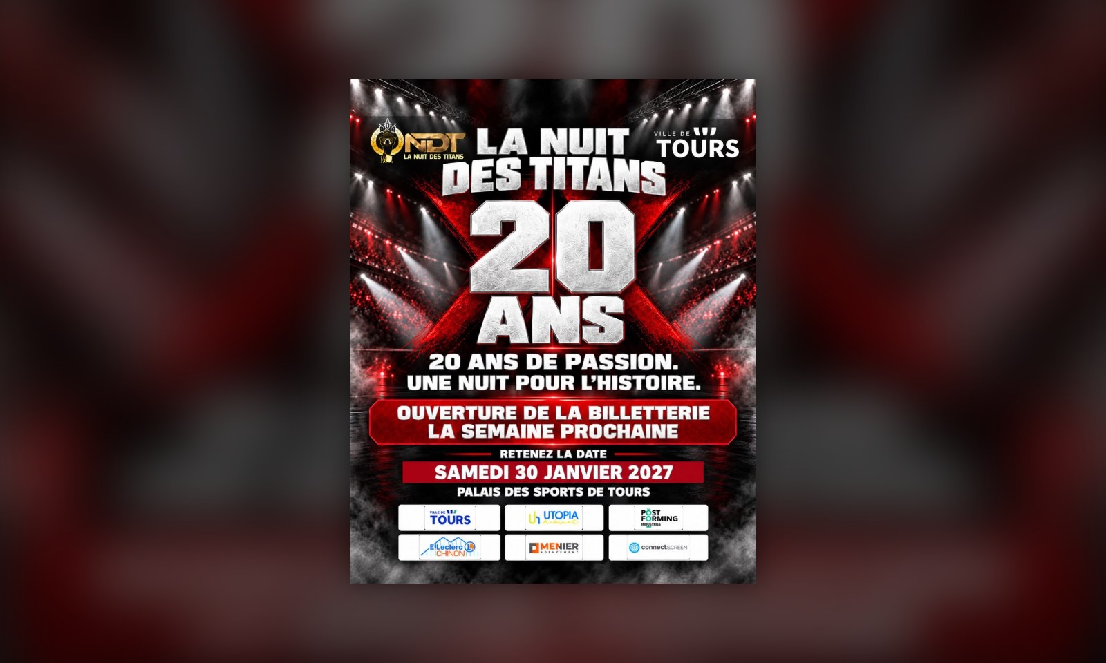 La Nuit des Titans fête ses 20 ans : Connect Screen, partenaire fidèle d&rsquo;une aventure sportive et humaine exceptionnelle